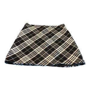 AMISU Black & White Plaid A-Line Skirt Size 12